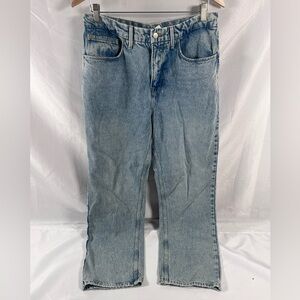 Women's Good American Icon 90s straight leg jeans sz 14/32 high rise Blue951